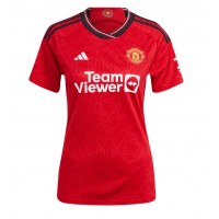 Manchester United Donny van de Beek #34 Replica Home Shirt Ladies 2023-24 Short Sleeve